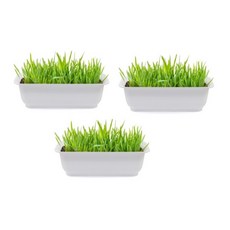 Hwabunworld 大容量長方形菜園箱 3入, 純白色, 3個