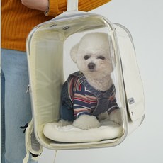 REDPUPPY 寵物Clé後背包外出包, 深米色, 1個