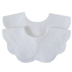 BUNNIE BLOSSOM 孩童圍兜兜2件組, 奶白色壓花+奶白色, 1組