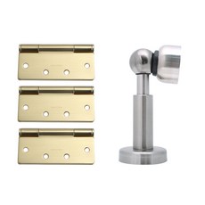 豪華 3 關節鉸鏈 3p 黃金+門塞套組，適合參觀, 1套