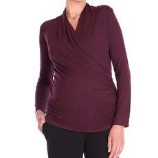 Unheve 孕婦長袖交叉上衣