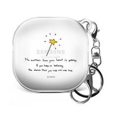 Imooi Galaxy Buds Pro / Live / 2 通用透明硬殼保護套, 字母魔法棒, 單一商品