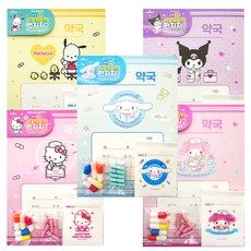 산리오 캐릭터 쫑알쫑알 사랑처방전 편지지 5종 세트, 혼합색상, 1세트