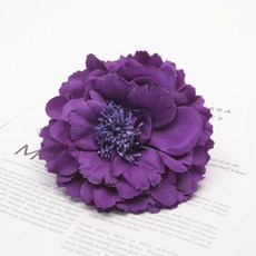 窗簾綁帶 玫瑰花 窗簾夾 12.5cm, 花朵2 紫色, 2個