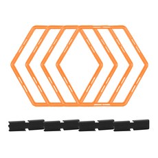 Block Mart 六角敏捷梯 4入 + 連接環 4入組, 橘色(梯子)