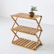 MARKET B JAWAL 寬版竹製層架, 單一顏色, 3層