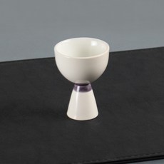 Dalsogeum 韓國產陶瓷迷你手柄長鼓酒杯 環紫色, 單品, 1個