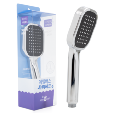 Jb JEIL BATH 增壓節水方形蓮蓬頭, 黑色, 1個