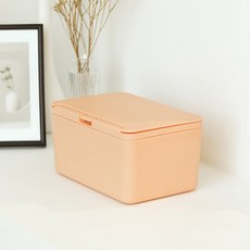 KAZT 一鍵式濕紙巾收納抽取盒, 柔和桃, 1個