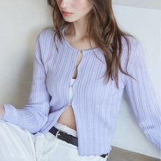 MICHIKOLONDON 女款鉤扣羅紋針織開襟衫