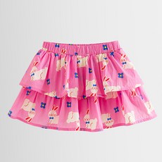 ILoveJ 女童 M 花朵兔子化纖裙