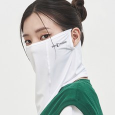 sunmaskin 防紫外線運動全臉面罩, 白色