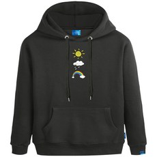 L.LAMO 刷毛H Rainbowcom保暖連帽T恤 大尺碼