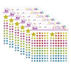 Petit 大貼紙 大容量 閃亮我心中的星星 DA5274, 混合顏色, 6個
