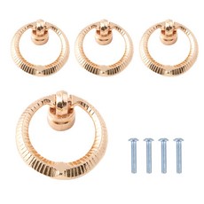 철물대장 가구손잡이 1구 원홀 빗살링 골드, 4개