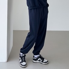 플레이즈 남성용 밴딩 와이드 조거 팬츠