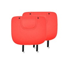 汽車座椅防踢墊, 02紅色, 2入