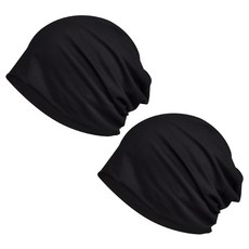 SOFTHOLIC 棉質無簷帽頭巾 2件組