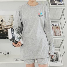 험블스튜디오 여성용 통기성 구미베어 캐주얼 코튼 기본 긴팔티 FF_232