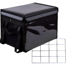 Egowell 保溫保冷外送包 + 機車安裝用鐵網套組 32L, 黑色
