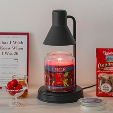 하리보 자캔들 + 플레인 캔들워머 + 전구 2p 세트, 블랙, 체리콜라