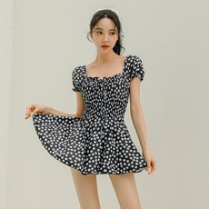 VENDIS 花朵裙子連身泳衣 F419