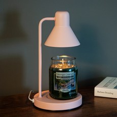YANKee CANDLe Home Inspiration 大罐蠟燭 + The Sweet Mono 旋鈕式融蠟燈 + 2入燈泡組, Fresh Balsam Pina, 粉紅色(融蠟燈)