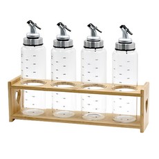 Tidoyo純油瓶 500ml 4個+愛心 4孔支架, 1套
