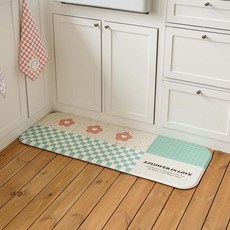 Rugum Fleinlove PVC防水廚房緩衝地墊, 1個, 棋盤格