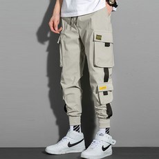 Goodif 男士雙口袋素色工裝褲