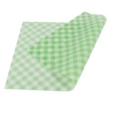 綠色格紋食品包裝襯紙, 100入, 1個