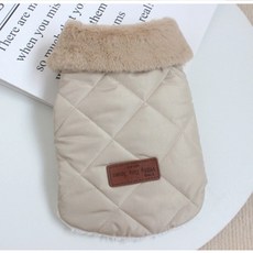 Coco studio 寵物仿貂毛鋪棉刷毛背心, 米色
