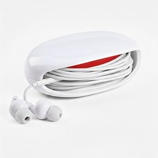 MakeMine 便攜式防纏繞自動旋轉充電線耳機收納理線器, 白色, 1個