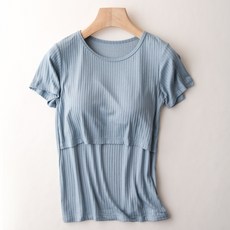 ALL NINE A-Hope孕婦羅紋哺乳短袖T恤
