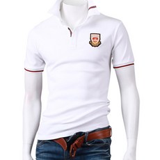 스댕클럽 남성용 자수 반팔 카라티셔츠 OL2380