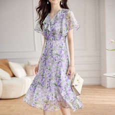 POPLARNC Fuelle 雪紡連身裙, 紫羅蘭色