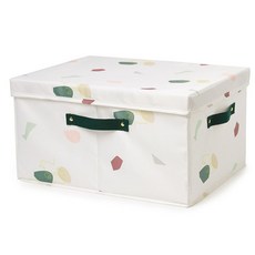 마켓A 미니멀리즘패턴 옷장정리 수납함 35x28x18, 도형, 1개