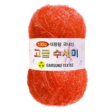 yarna 대용량 고급 수세미 뜨개실 100g, 107오렌지, 1개
