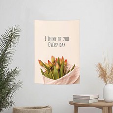 상상후 공간 분리 가림막 꽃 패브릭포스터, 마이러블리튤립