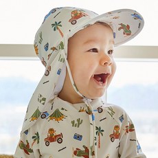 IAMBEBE 兒童探險野生動物園翻蓋四季泳帽