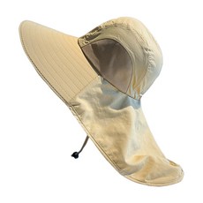 에이팀 챙이 큰 아웃도어 등산 모자, 베이지