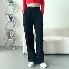 jalbba jean 女性麝香葡萄棉質寬版工裝褲