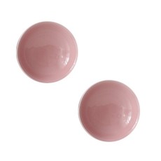 素色瓷製義大利麵盤, 粉色的, 2個