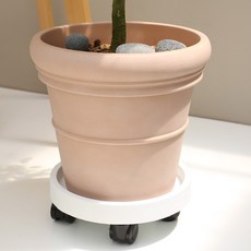 Morningscent 雙環巴索樹脂花盆, 摩卡, 1個