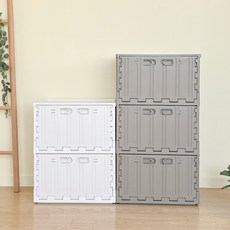 버츄나인 컨테이너 수납장 3단 + 2단 세트, 아이보리 2단, 브라운 3단