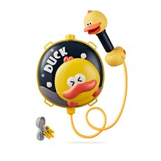 캐릭터 백팩 물총 캐릭터형 1900ML, DUCK, 1개