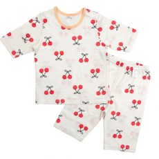 Maykids 孩童櫻桃印花7分褲套裝