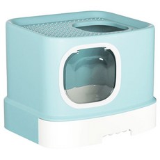 PETRONG 屋型貓砂盆, 淺藍
