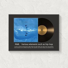더플로우커머스 빈티지 레코드 디스플레이 인테리어 아트 액자 블랙프레임, 02타입
