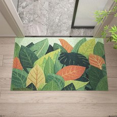 AFAMIC 艾法 刮泥玄關腳踏墊, 綠葉系09, 1個